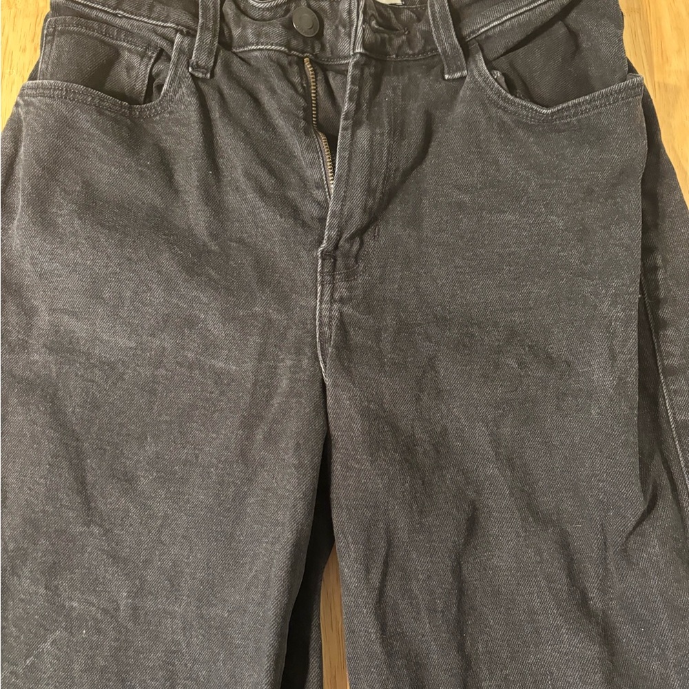 Hollister Charcoal Ultra High-Rise Dad Jeans 0R 25w
